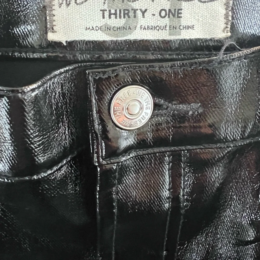Free People Liquid Black Pleather Pants - Picture 4 of 5